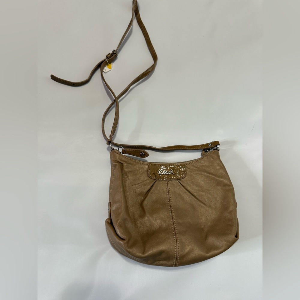 Coach “Ashely” leather swing pack Brown Leather crossbody bag - small